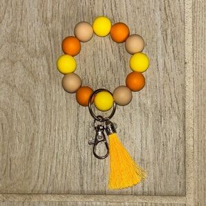 Colorful Beaded Keychain Bracelet